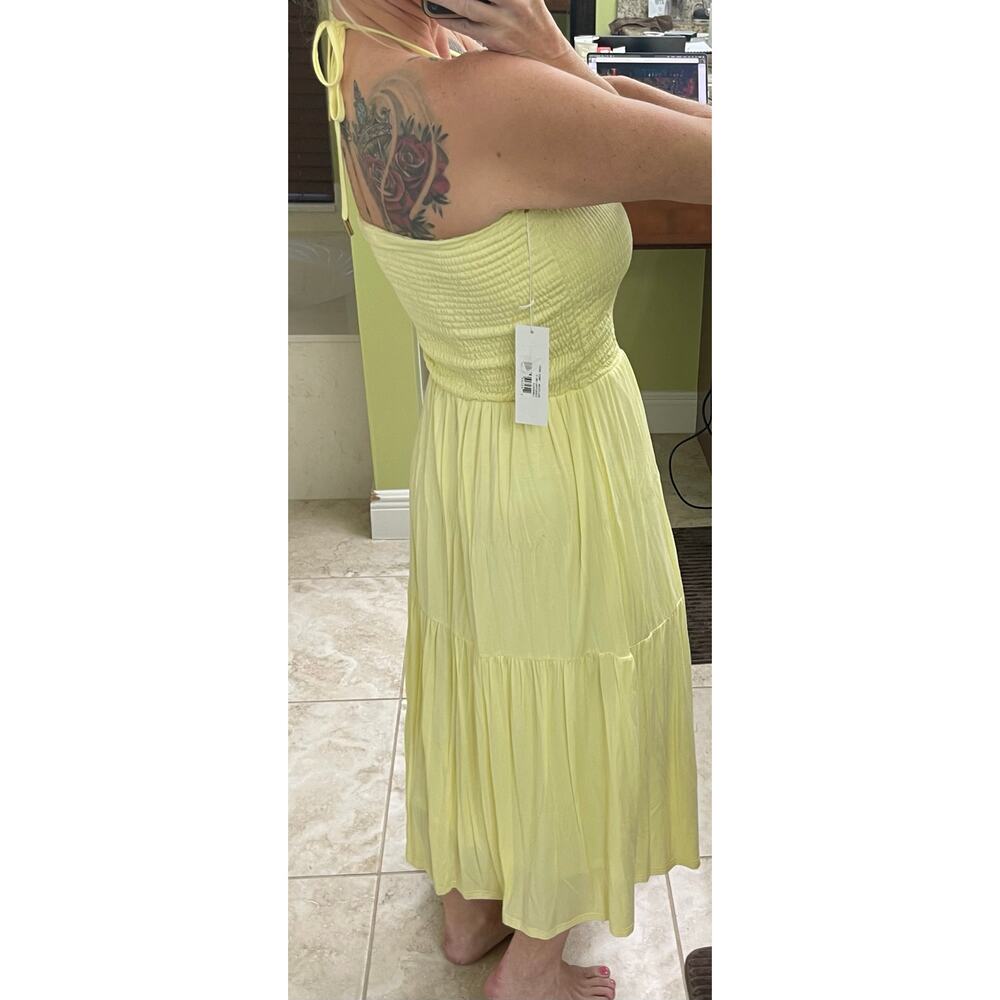 Bishop & young yellow NWT smocked halter tiered dress Bellissima limoncello $120 - Picture 4 of 10